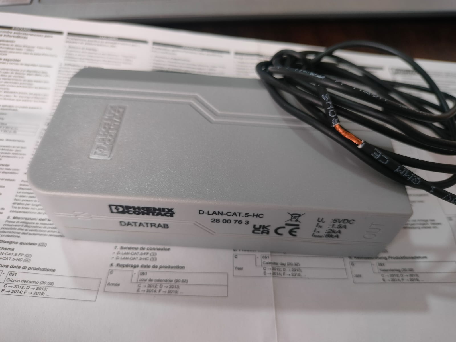 Ethernet Spd D-LAN-CAT.5-HC Phoenix Contact Surge protection device for RJ45 POE LAN Ethernet Network